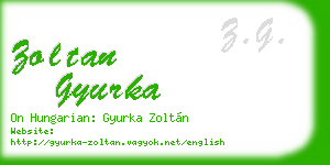 zoltan gyurka business card