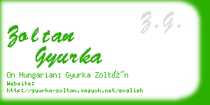 zoltan gyurka business card